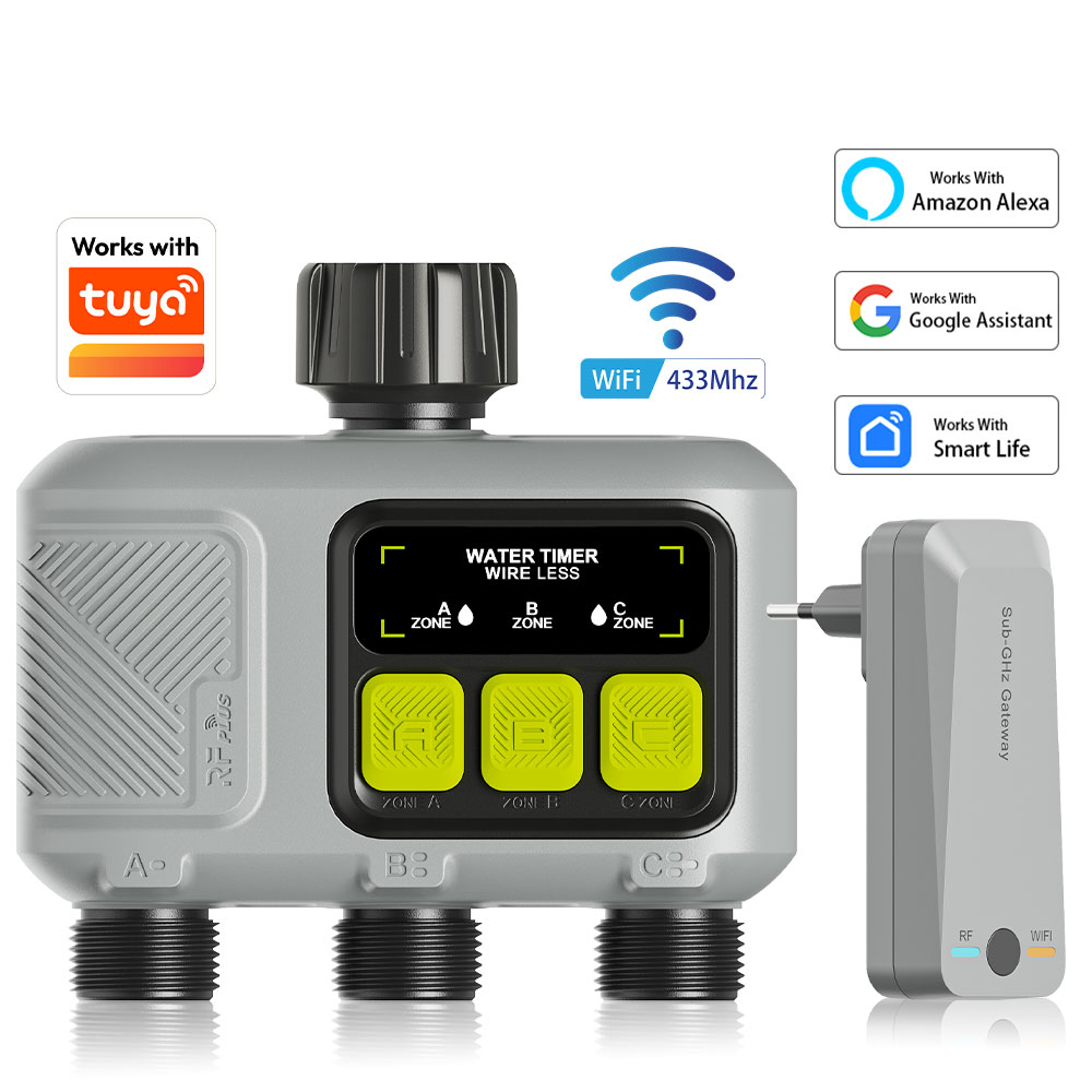 Smart Garden Sphagnum Moss - 투야 WiFi+RF433 3존 스마트 관개 시스템