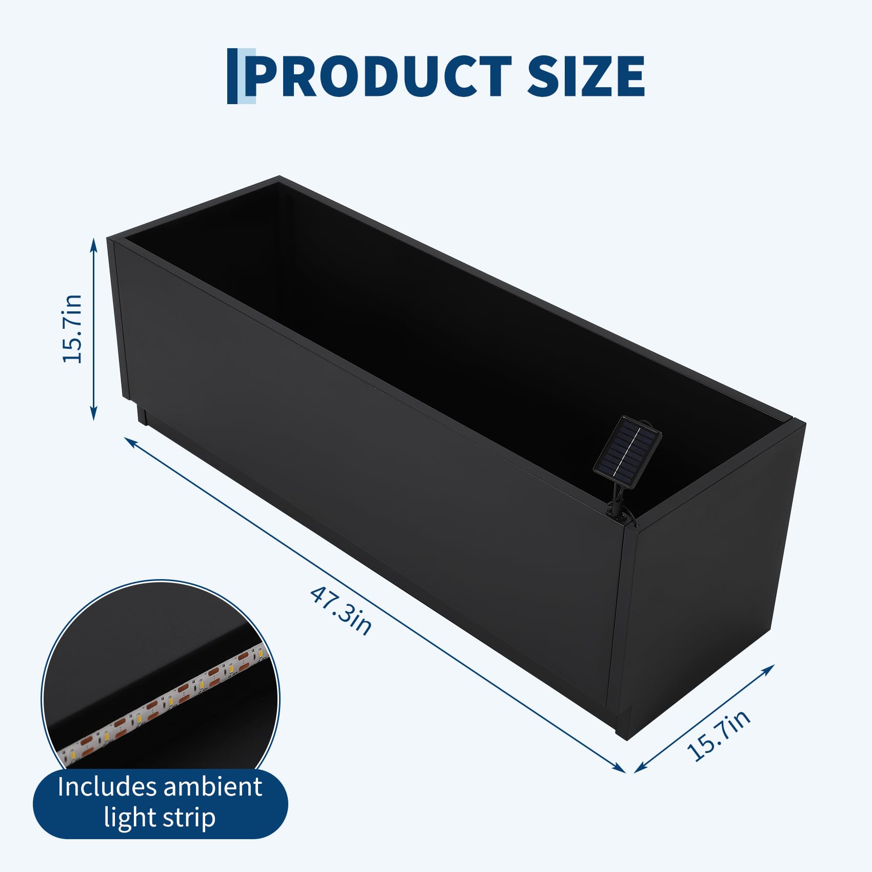 47x16 LED 금속 화분 박스(조명 스트립 및 컨트 - Smart Garden Box 리뷰 및 가격